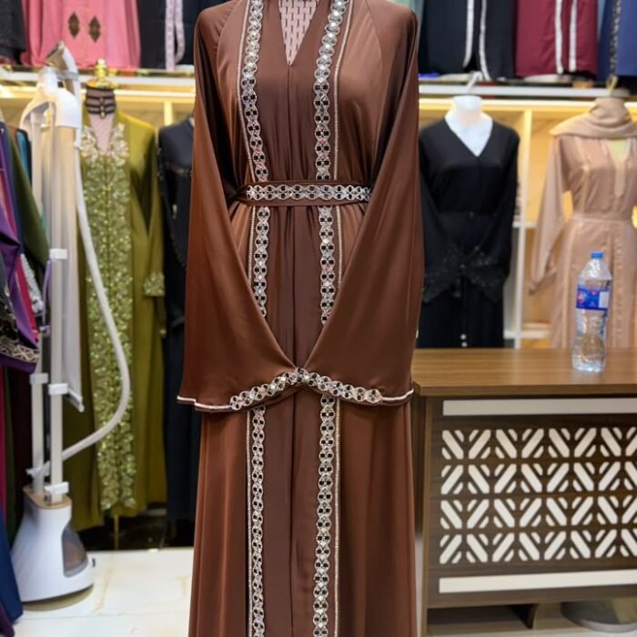 Astun leich Brown Abaya