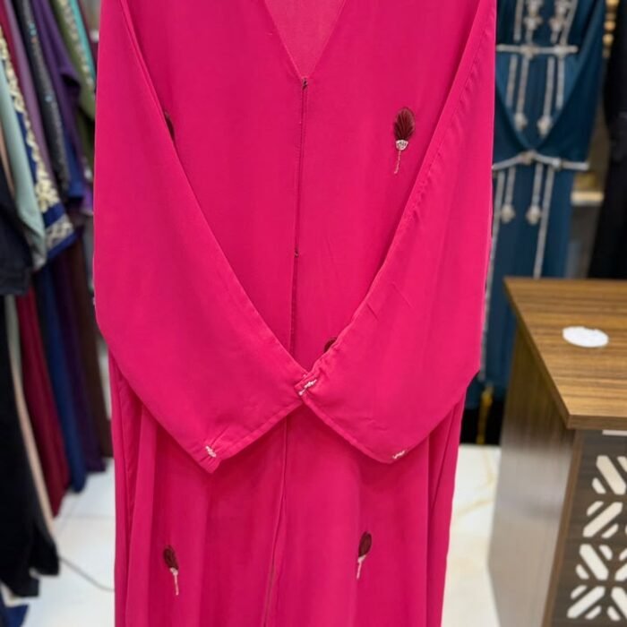 Mnimal Handcrafted Pink  Abaya